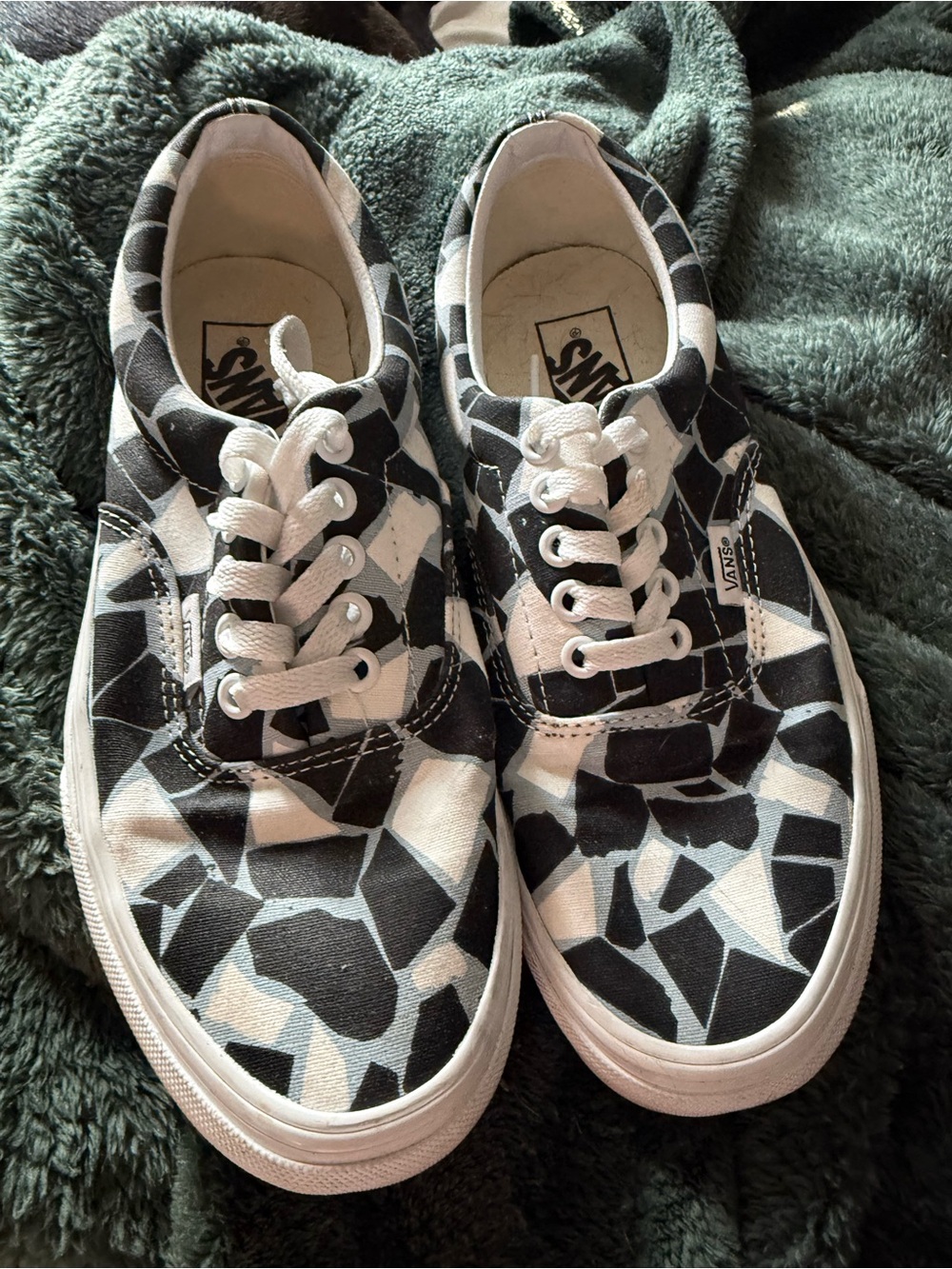 Vans Black & White Mosaic Checkerboard Low-Top Sneakers